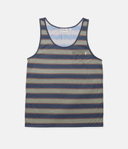 Rhythm Everyday Stripe Singlet Dusted Olive Front