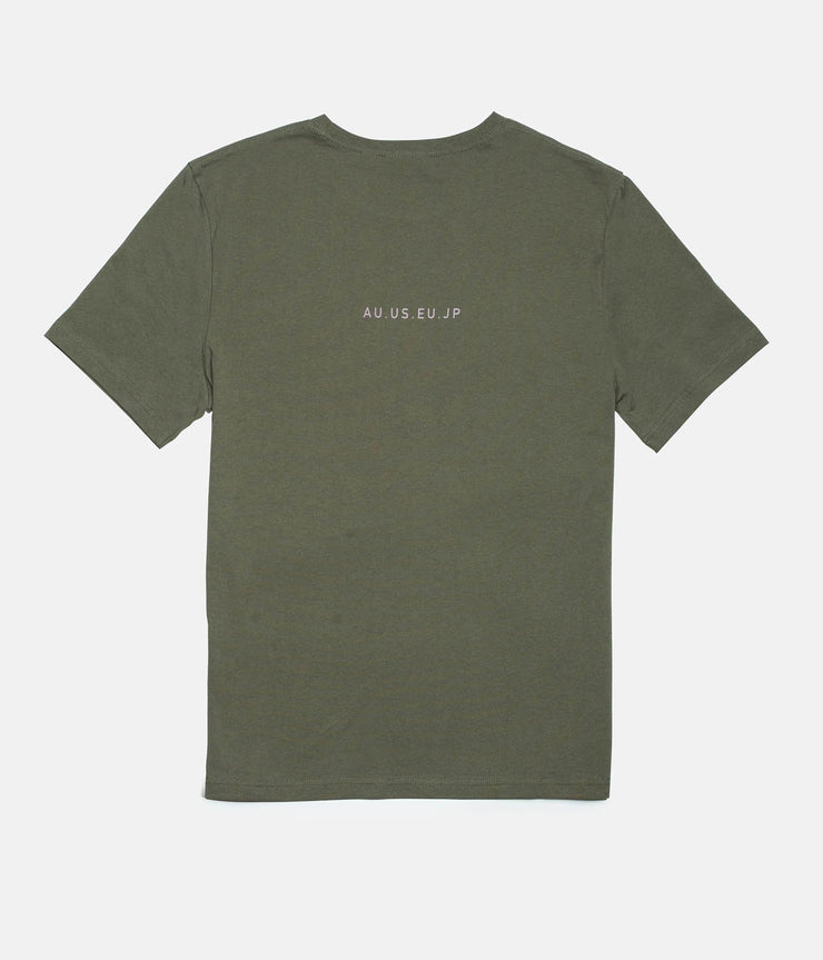 Rhythm Base T-Shirt Olive Back