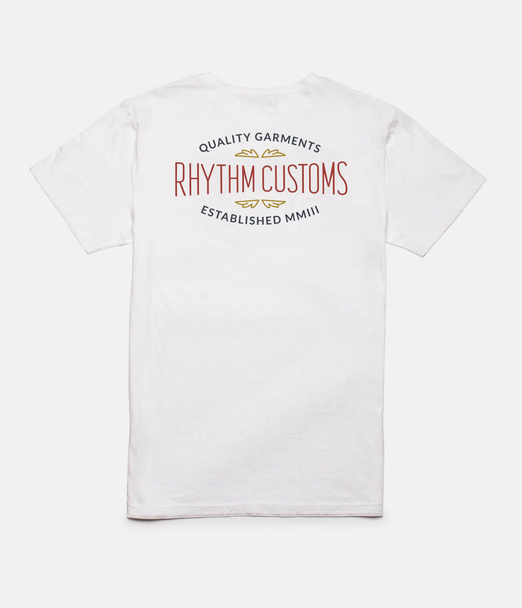 Rhythm Customs T-Shirt White Back