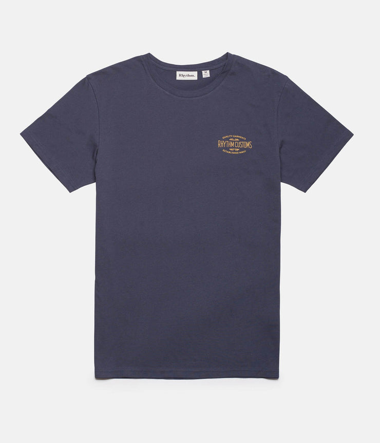 Rhythm Customs T-Shirt Navy Front