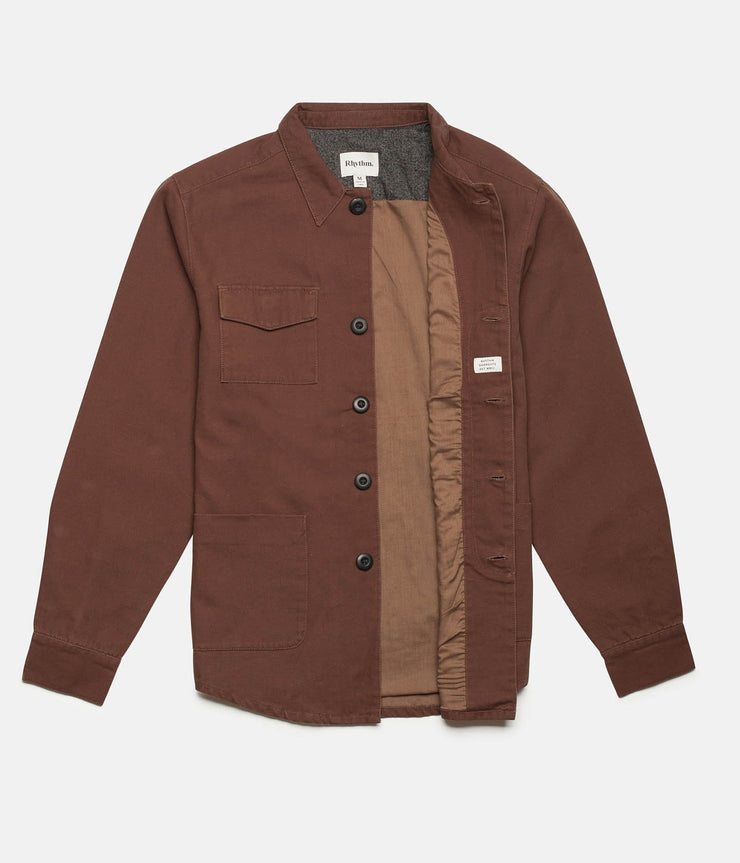 Rhythm Field M Jacket Almond Front Half Open