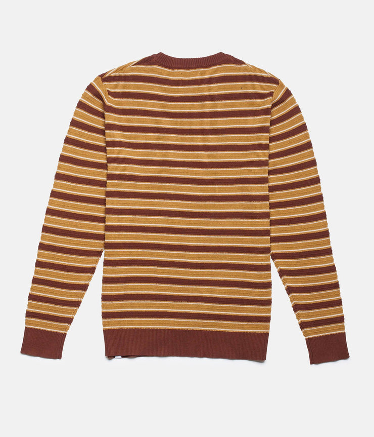 Rhythm Rugby Stripe Knit Vintage Tobacco Back