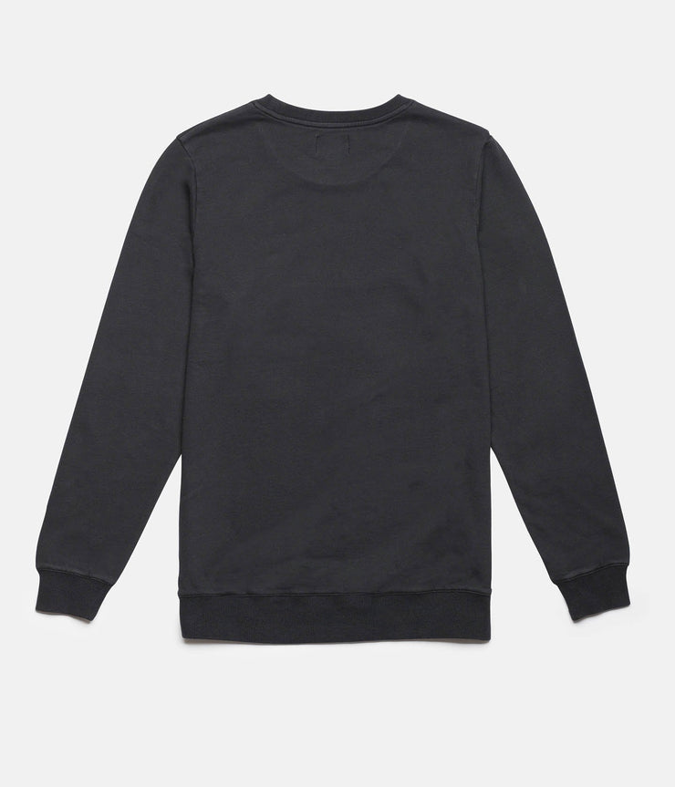 Rhythm Washed Out Pullover Charcoal Back