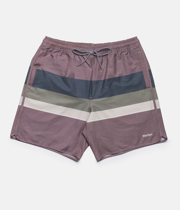Rhythm Retro Stripe Beach Short Musk Front