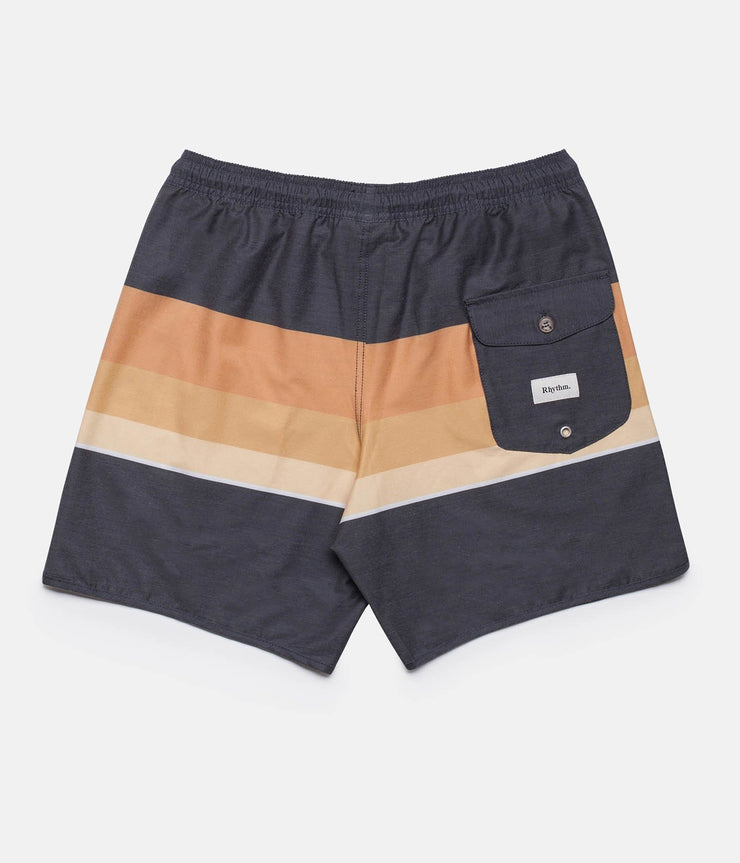 Rhythm Retro Stripe Beach Short Navy Back