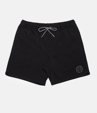 Rhythm Black Label Beach Short Black Front
