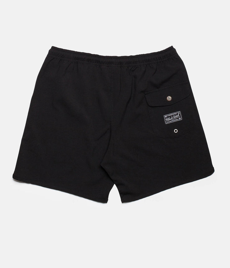 Rhythm Black Label Beach Short Black Back