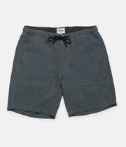 Rhythm Linen Bunker Walkshort Duck Green Front