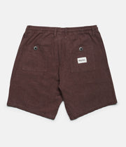 Rhythm Linen Bunker Walkshort Chocolate Back