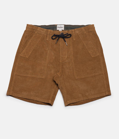 Rhythm Corduroy Bunker Walkshort Tobacco Front