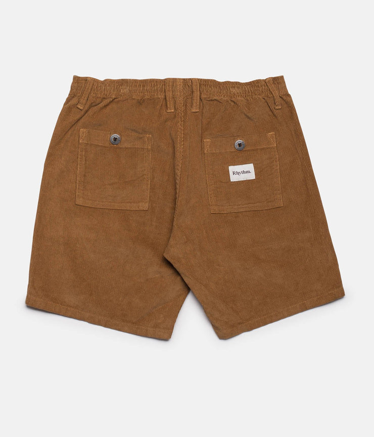 Rhythm Corduroy Bunker Walkshort Tobacco Back