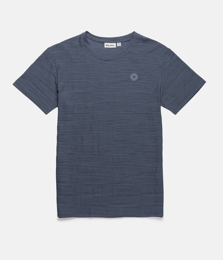 BANGALOW TEXTURED T-SHIRT STONE BLUE
