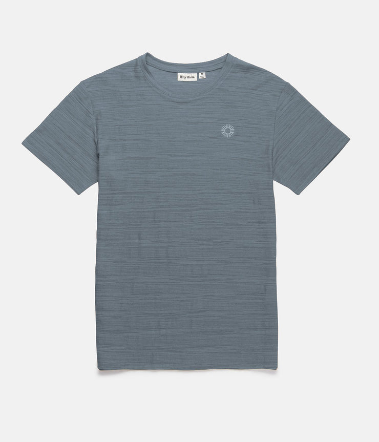 BANGALOW TEXTURED T-SHIRT STONE BLUE