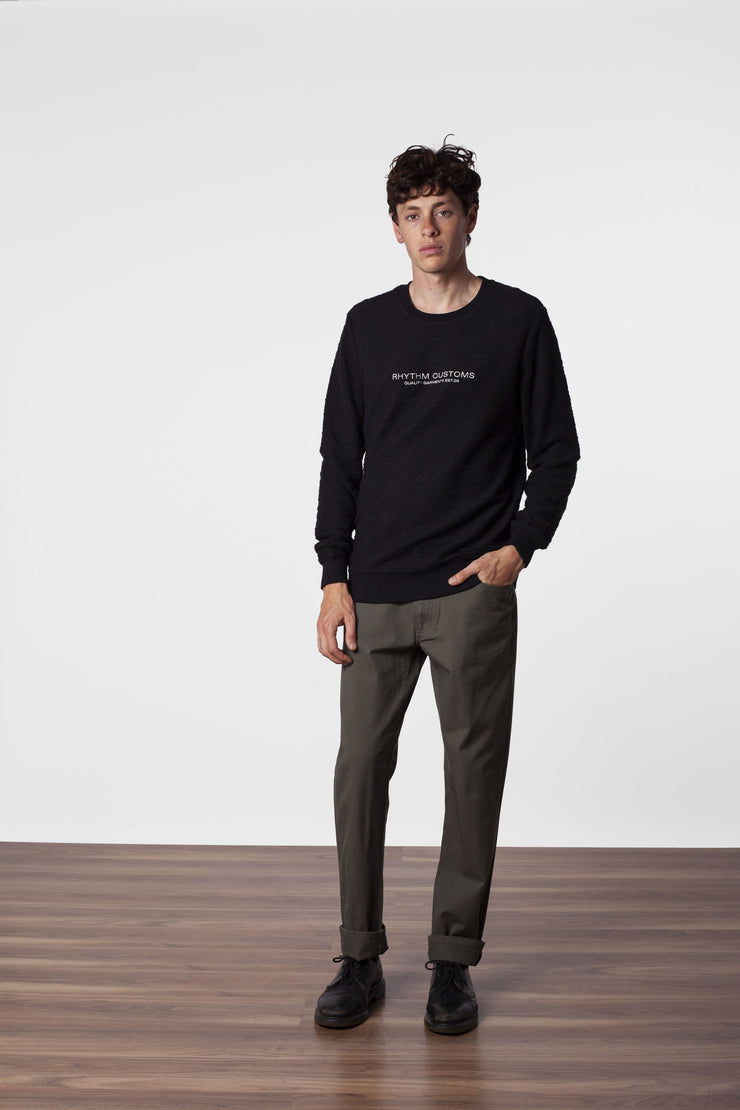 STUDIO TEXTURED PULLOVER BLACK