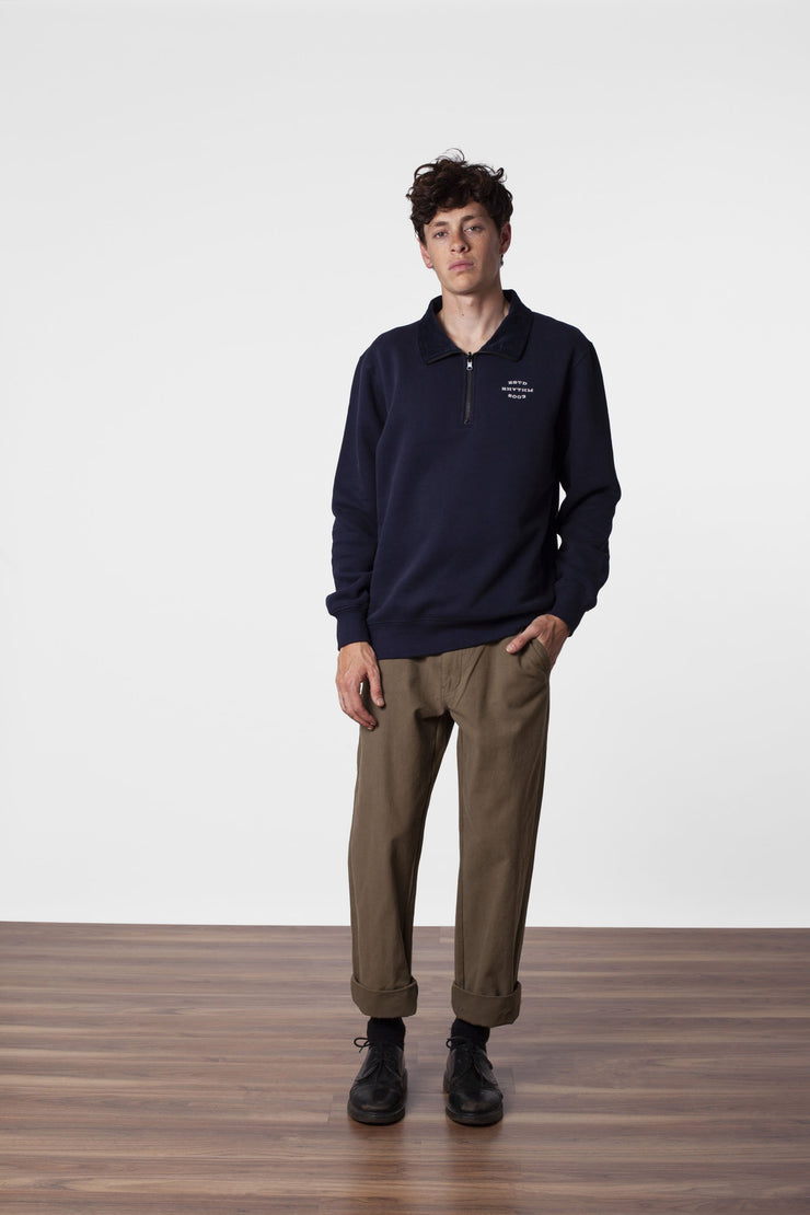 JAMES QUARTER ZIP PULLOVER NAVY