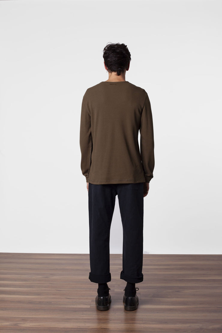 WAFFLE LS SHIRT OLIVE