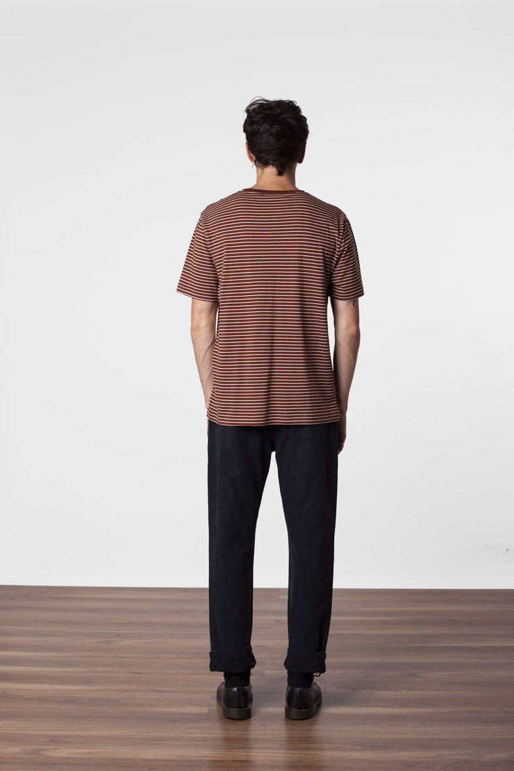 STUDIO STRIPE T-SHIRT TOBACCO