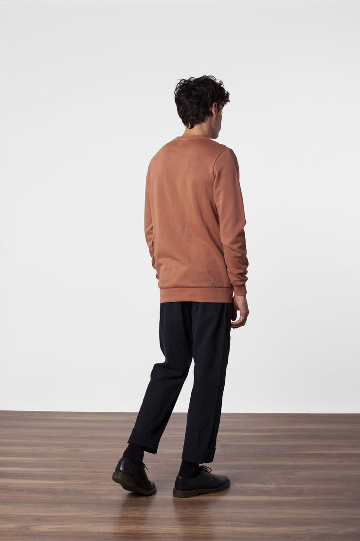 WASHED OUT PULLOVER WASHED CLAY