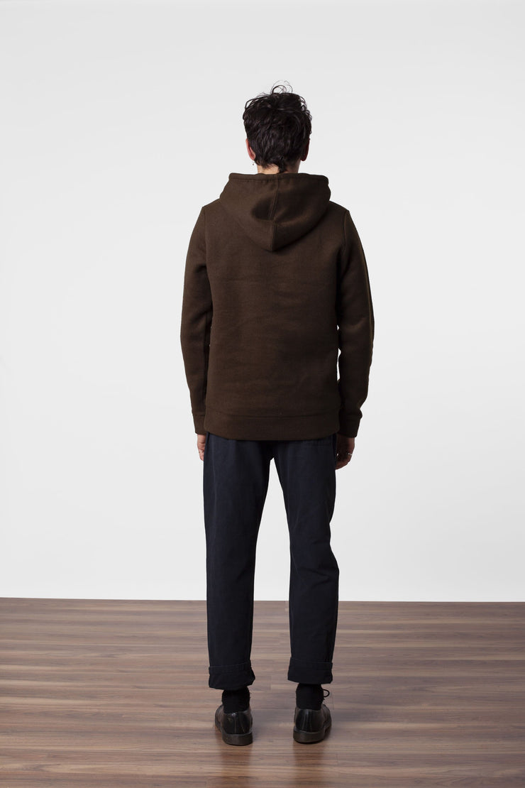 STUDIO WOOL HOOD OLIVE