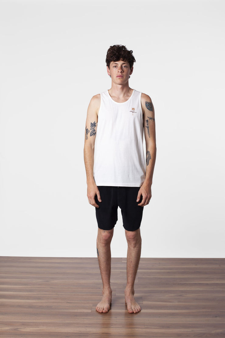 TROPICS SINGLET WHITE