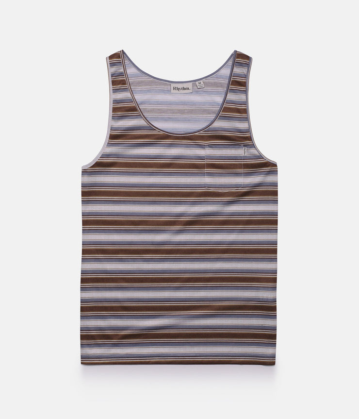 EVERYDAY STRIPE SINGLET VINTAGE TOBACCO