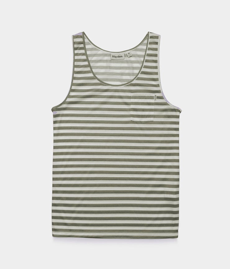 EVERYDAY STRIPE SINGLET CLASSIC OLIVE