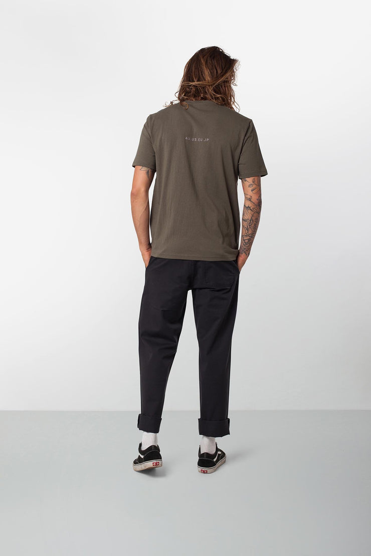 Rhythm Base T-Shirt Olive Model Back