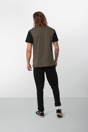 Rhythm Commune T-Shirt Olive Model Back