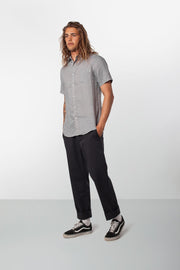 Rhythm Apartment SS Shirt Stone Blue Model Front