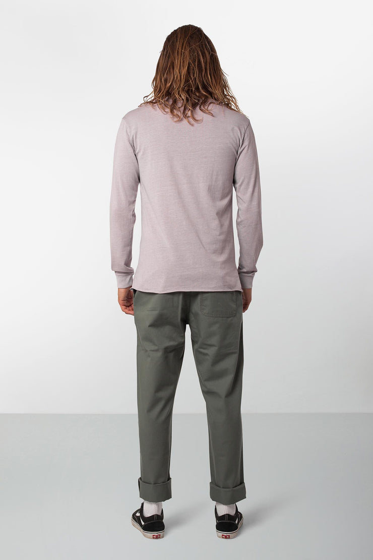 Rhythm Everyday Wash Ls T-Shirt Vintage Musk Model Back