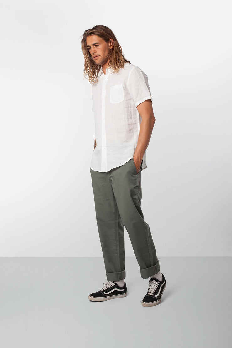 Rhythm Apartment SS Shirt White Model Front