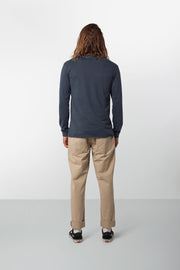 Rhythm Everyday Wash Ls T-Shirt Vintage Navy Model Back