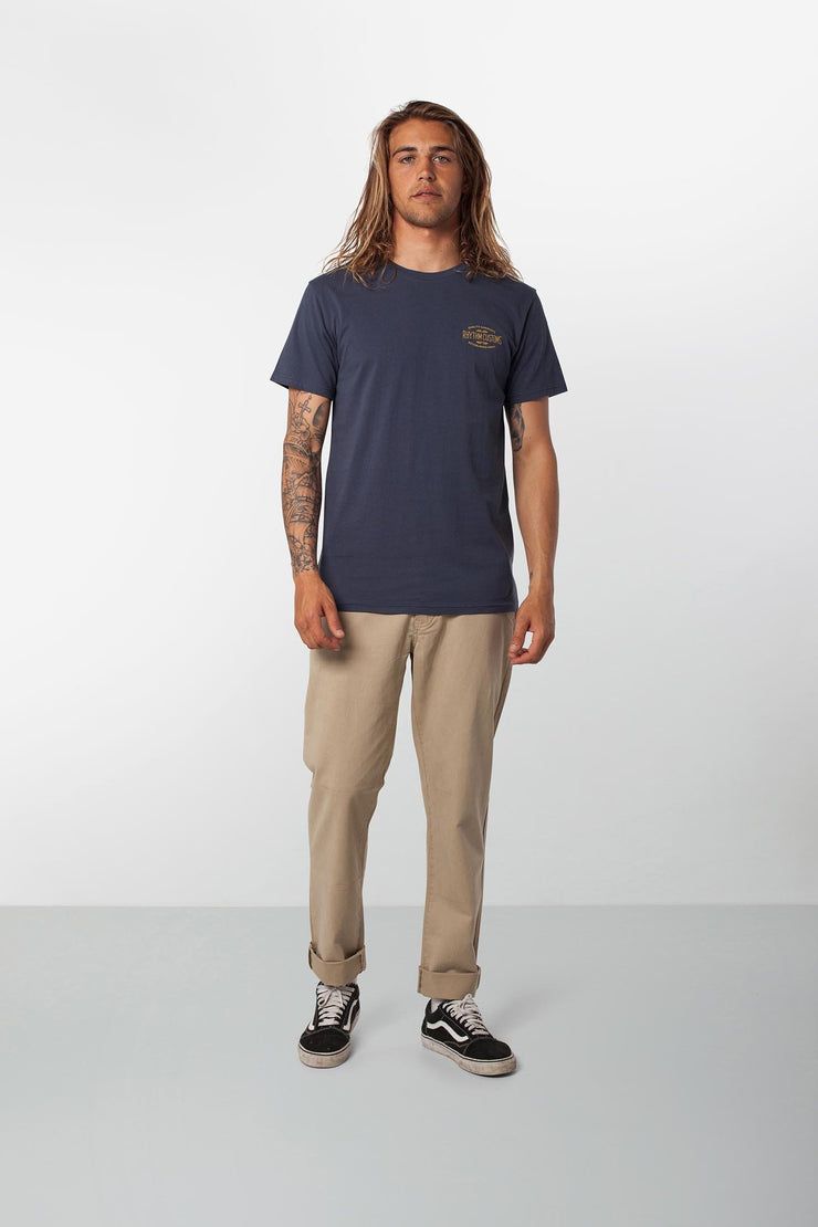 Rhythm Customs T-Shirt Navy Model Front
