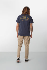 Rhythm Customs T-Shirt Navy model Back