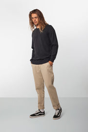 Rhythm Washed Out Pullover Charcoal Model Front