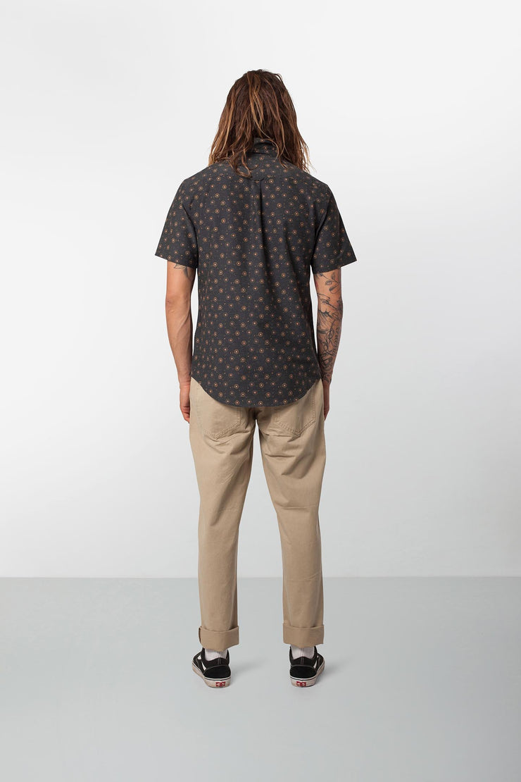 Rhythm Bengal SS Shirt Charcoal Model Back