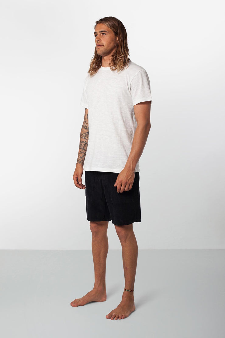 Rhythm Corduroy Bunker Walkshort Black Model Front