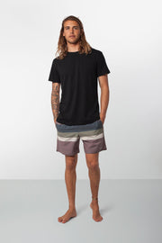 Rhythm Retro Stripe Beach Short Musk Model Front