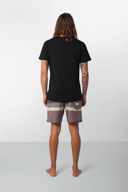 Rhythm Retro Stripe Beach Short Musk Model Back