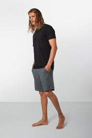 Rhythm Linen Bunker Walkshort Duck Green Model Front