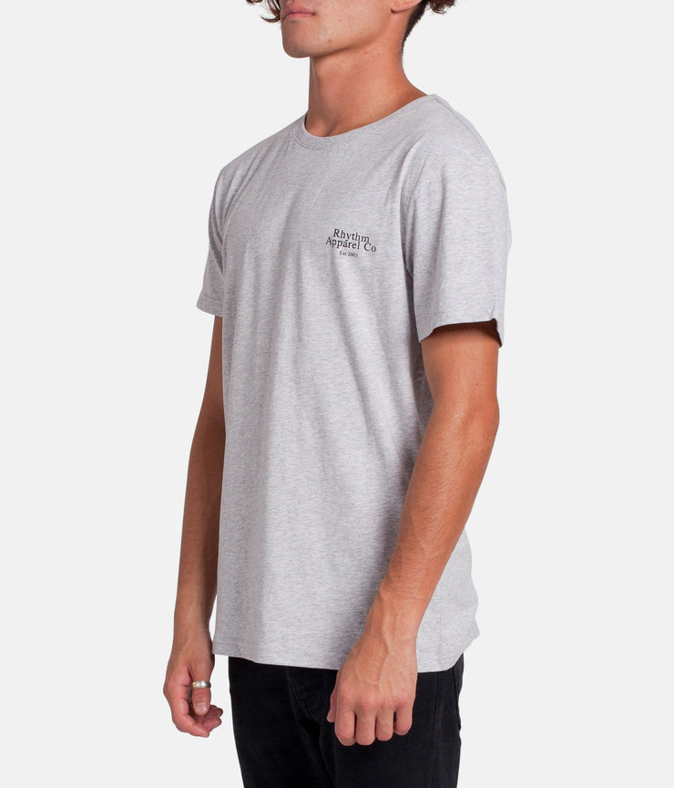 LABEL T-SHIRT GREY MARLE
