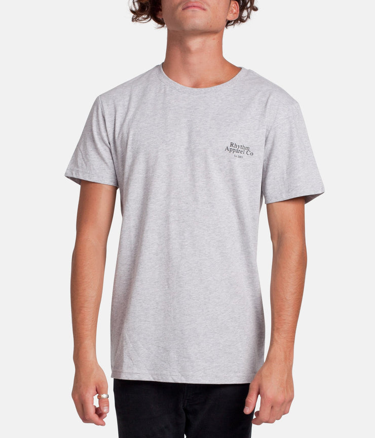 LABEL T-SHIRT GREY MARLE