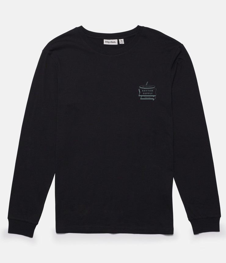 NO VACANCY LS T-SHIRT BLACK