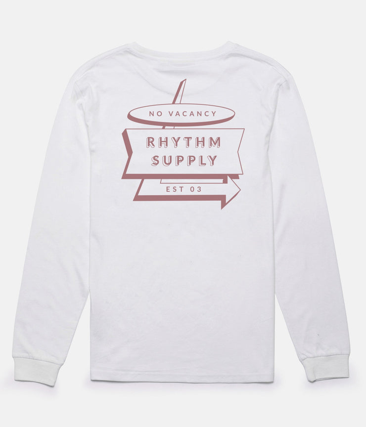 NO VACANCY LS T-SHIRT WHITE