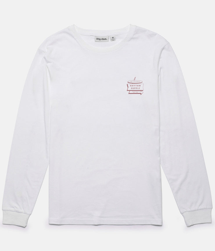 NO VACANCY LS T-SHIRT WHITE