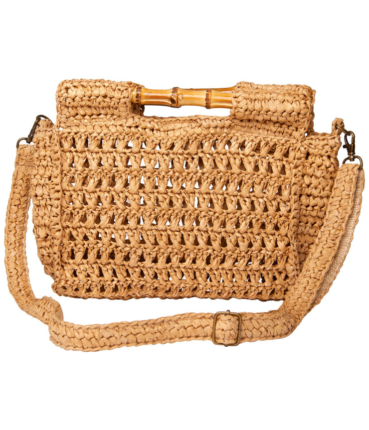 TIKI CLUTCH BAG STRAW