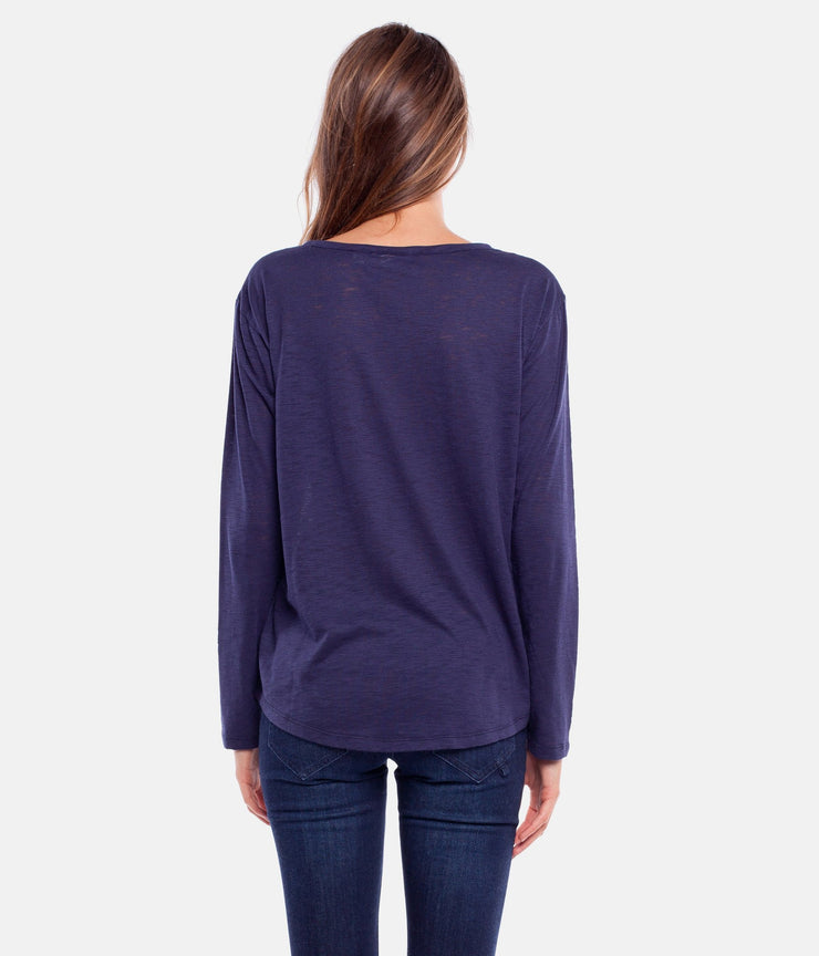 MY LONG SLEEVE TOP NAVY