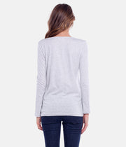 NAMASTE L/S TEE GREY MARLE