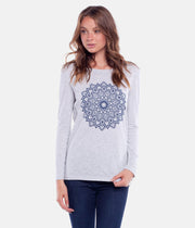 NAMASTE L/S TEE GREY MARLE