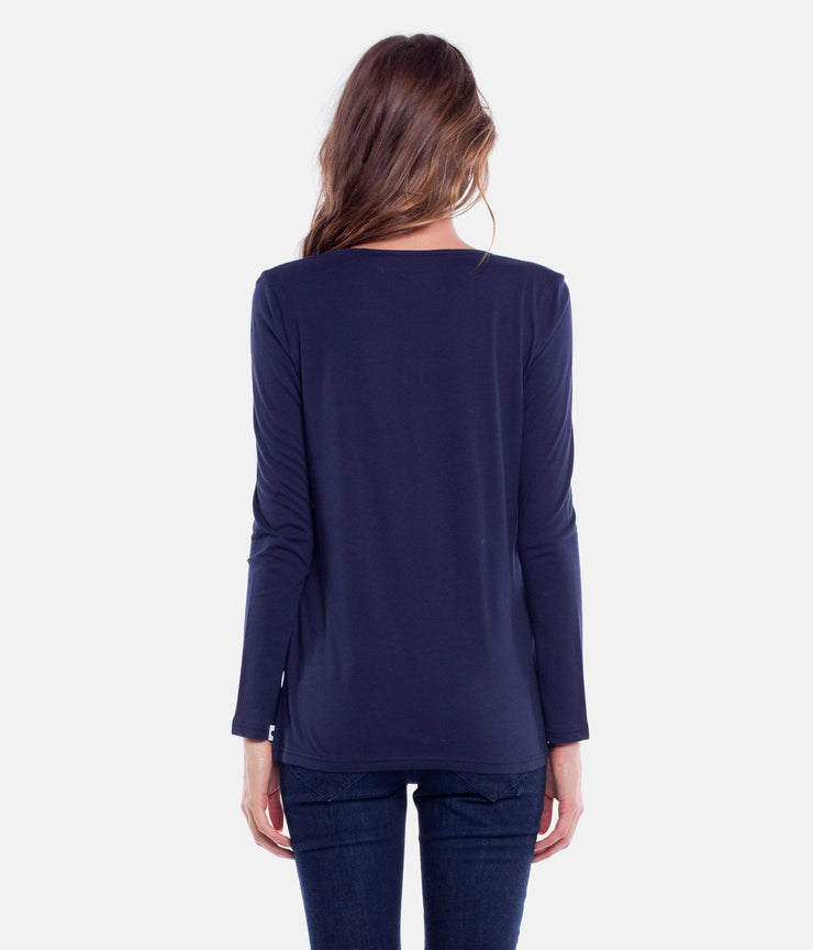 NAMASTE L/S TEE NAVY